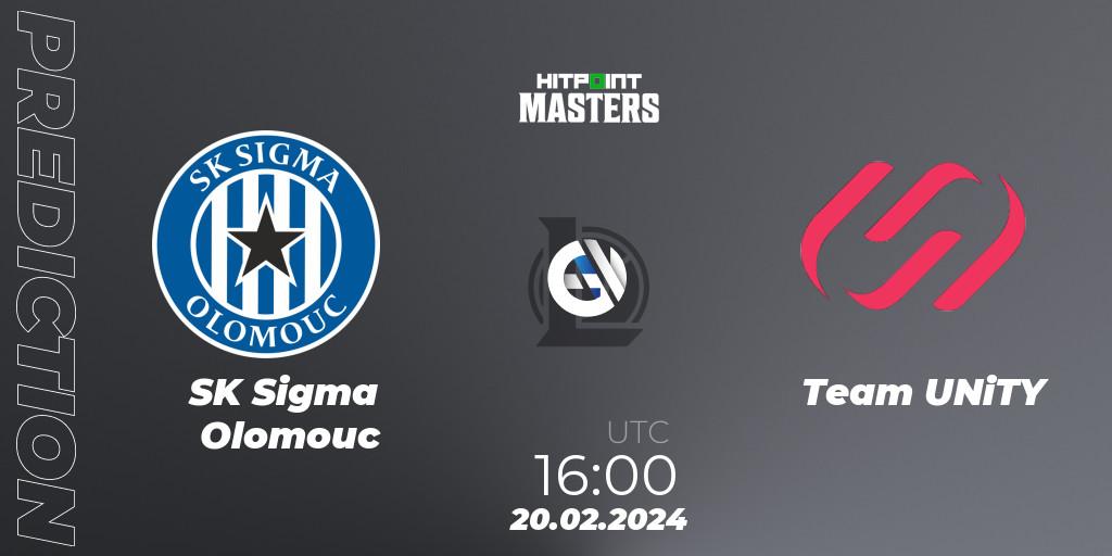 SK Sigma Olomouc contre Team UNiTY : prédiction de match. 20.02.2024 at 16:00. LoL, Hitpoint Masters Spring 2024