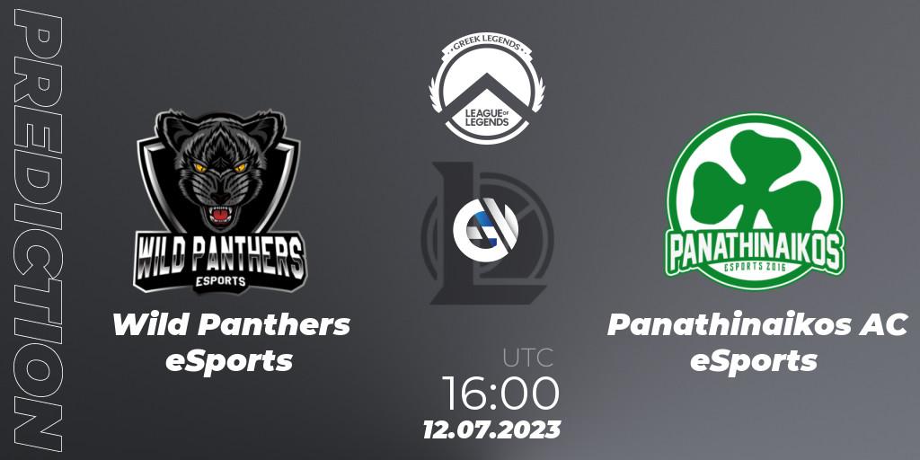 Wild Panthers eSports contre Panathinaikos AC eSports : prédiction de match. 12.07.2023 at 16:00. LoL, Greek Legends League Summer 2023