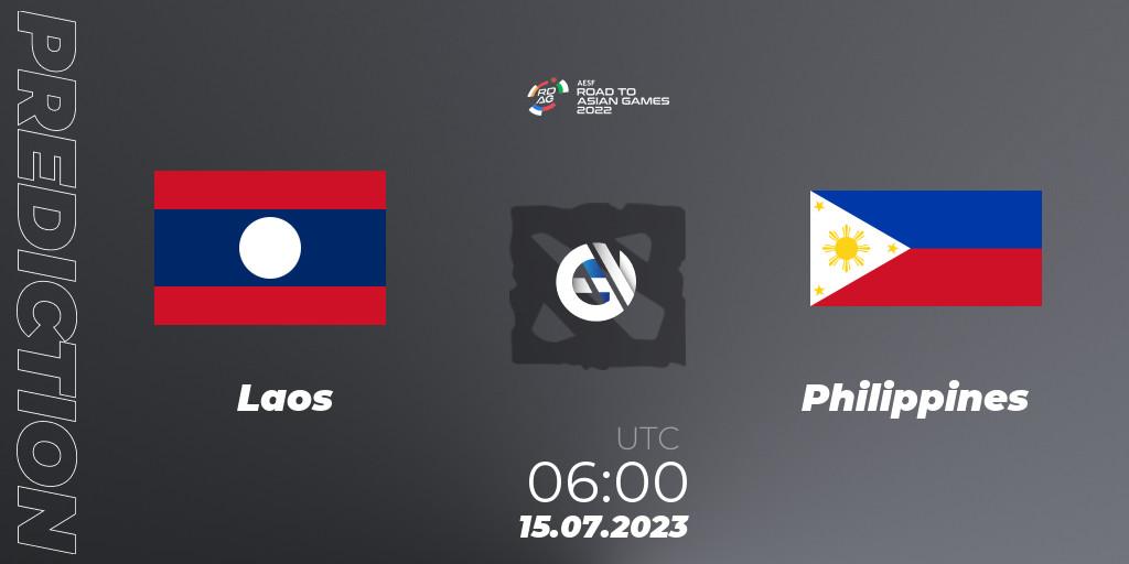 Laos contre Philippines : prédiction de match. 15.07.2023 at 06:00. Dota 2, 2022 AESF Road to Asian Games - Southeast Asia