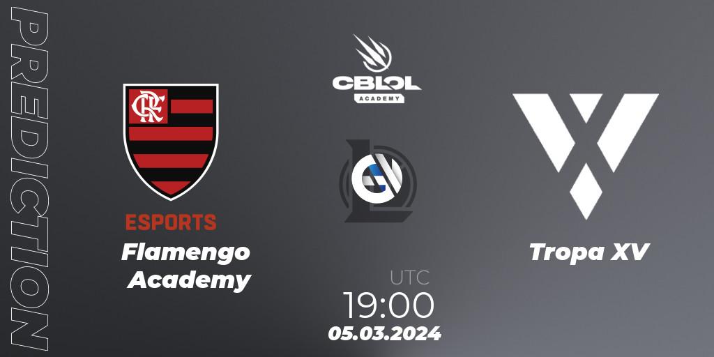 Flamengo Academy contre Tropa XV : prédiction de match. 05.03.2024 at 19:00. LoL, CBLOL Academy Split 1 2024