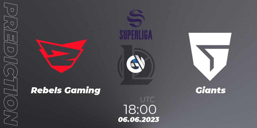 Rebels Gaming contre Giants : prédiction de match. 06.06.23. LoL, Superliga Summer 2023 - Group Stage