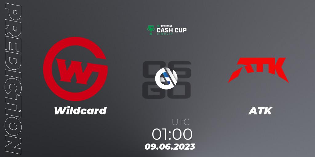 Wildcard contre ATK : prédiction de match. 09.06.23. CS2 (CS:GO), ESEA Cash Cup Circuit Season 1 Finals