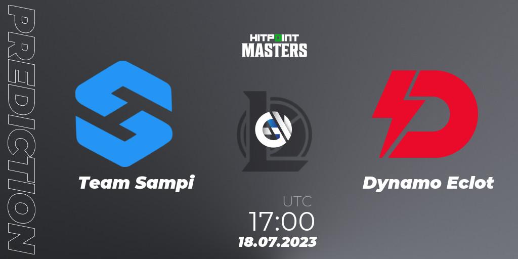 Team Sampi contre Dynamo Eclot : prédiction de match. 18.07.2023 at 17:00. LoL, Hitpoint Masters Summer 2023 - Group Stage