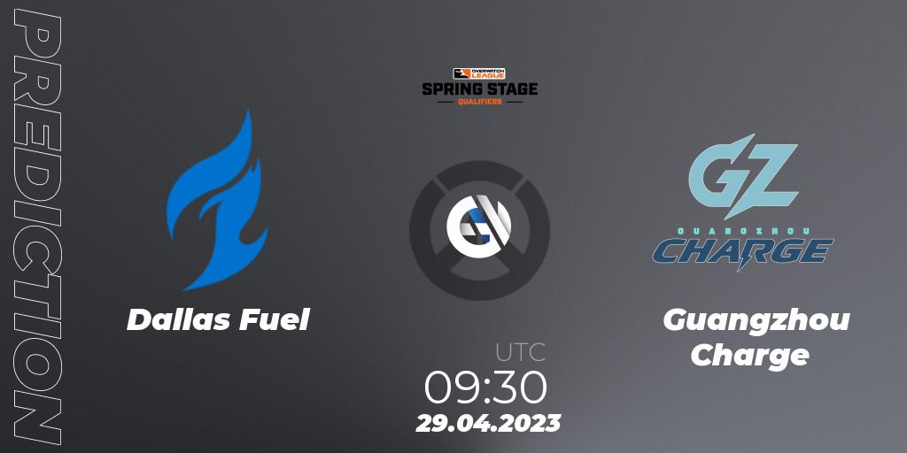 Dallas Fuel contre Guangzhou Charge : prédiction de match. 29.04.2023 at 10:30. Overwatch, OWL Stage Qualifiers Spring 2023 West