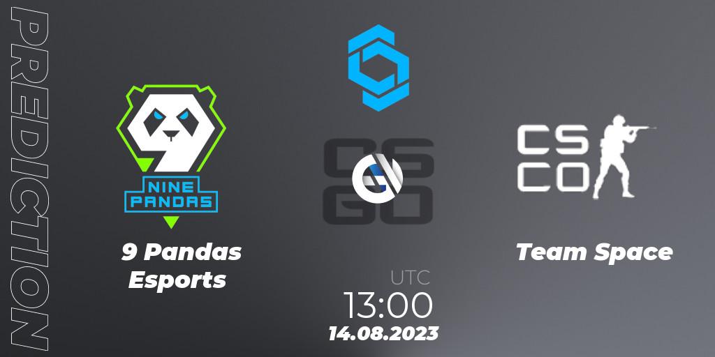 9 Pandas Esports contre Team Space : prédiction de match. 14.08.2023 at 13:00. Counter-Strike (CS2), CCT East Europe Series #1