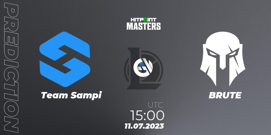 Team Sampi contre BRUTE : prédiction de match. 11.07.2023 at 15:00. LoL, Hitpoint Masters Summer 2023 - Group Stage