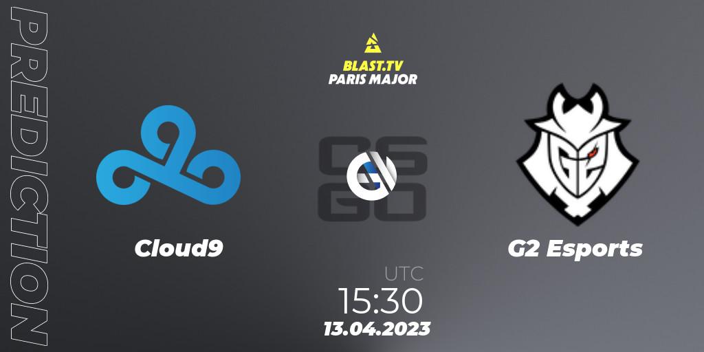 Cloud9 contre G2 Esports : prédiction de match. 13.04.2023 at 15:15. Counter-Strike (CS2), BLAST.tv Paris Major 2023 Europe RMR B