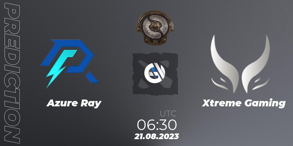 Azure Ray contre Xtreme Gaming : prédiction de match. 21.08.23. Dota 2, The International 2023 - China Qualifier