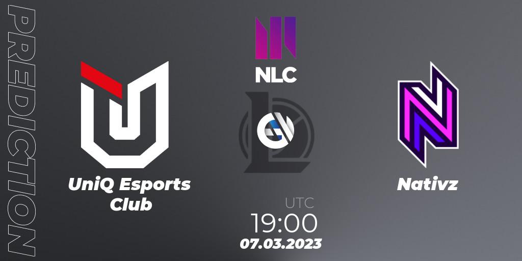 UniQ Esports Club contre Nativz : prédiction de match. 07.03.23. LoL, NLC 1st Division Spring 2023