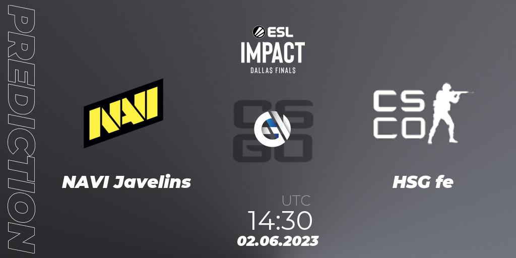 NAVI Javelins contre HSG : prédiction de match. 02.06.23. CS2 (CS:GO), ESL Impact League Season 3