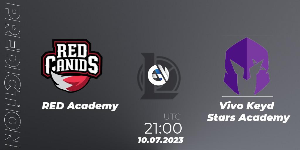 RED Academy contre Vivo Keyd Stars Academy : prédiction de match. 10.07.2023 at 21:00. LoL, CBLOL Academy Split 2 2023 - Group Stage