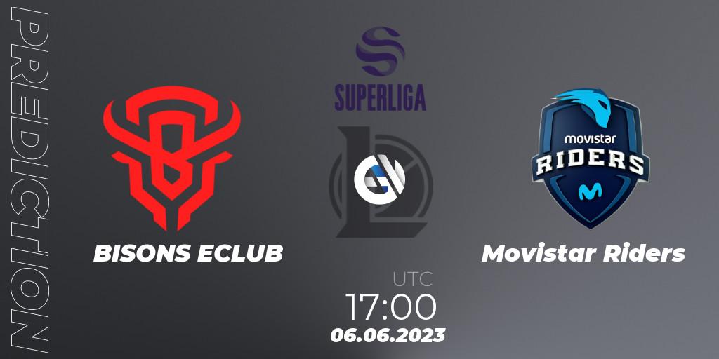 BISONS ECLUB contre Movistar Riders : prédiction de match. 06.06.23. LoL, Superliga Summer 2023 - Group Stage