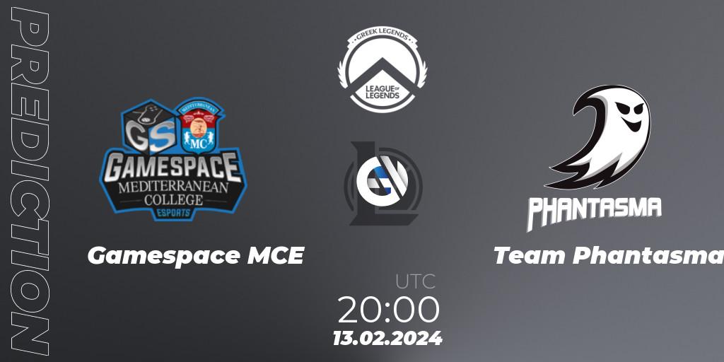 Gamespace MCE contre Team Phantasma : prédiction de match. 13.02.2024 at 20:00. LoL, GLL Spring 2024
