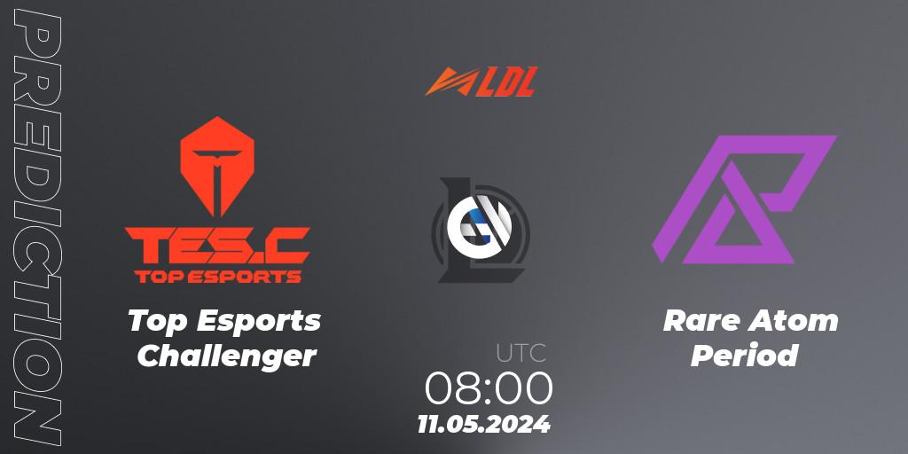 Top Esports Challenger contre Rare Atom Period : prédiction de match. 11.05.2024 at 08:00. LoL, LDL 2024 - Stage 2