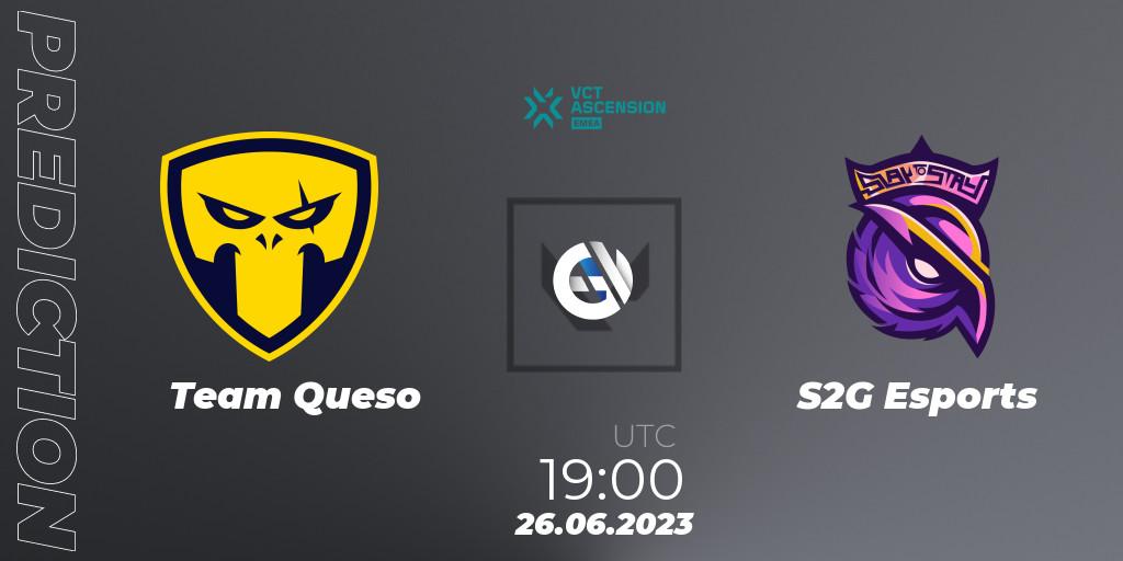 Team Queso contre S2G Esports : prédiction de match. 26.06.23. VALORANT, VALORANT Challengers Ascension 2023: EMEA - Play-In