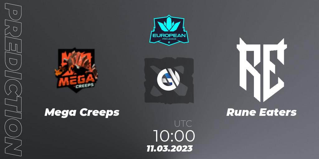 Mega Creeps contre Rune Eaters : prédiction de match. 11.03.23. Dota 2, European Pro League Season 7