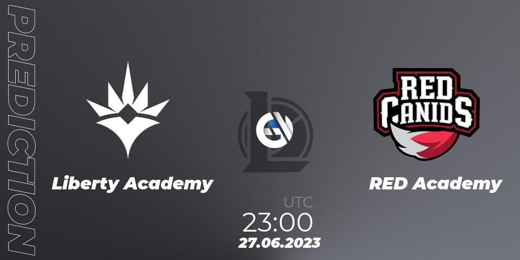 Liberty Academy contre RED Academy : prédiction de match. 27.06.2023 at 23:00. LoL, CBLOL Academy Split 2 2023 - Group Stage