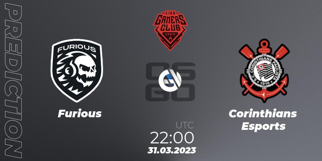 Furious contre Corinthians Esports : prédiction de match. 31.03.23. CS2 (CS:GO), Liga Gamers Club 2023 Serie A March Cup