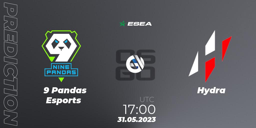 9 Pandas Esports contre Hydra : prédiction de match. 31.05.2023 at 17:00. Counter-Strike (CS2), ESEA Advanced Season 45 Europe