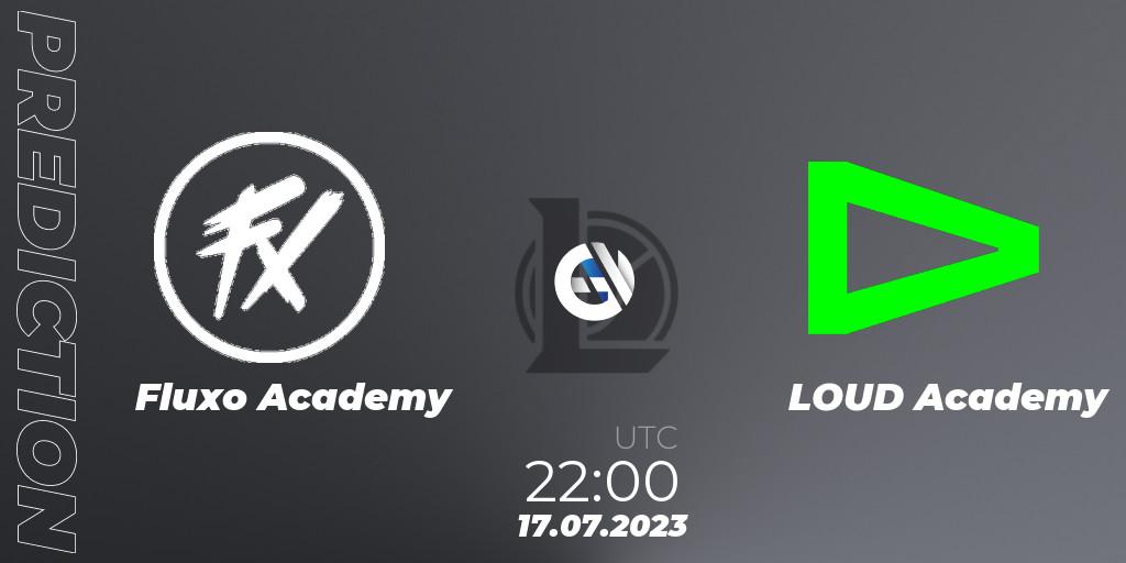 Fluxo Academy contre LOUD Academy : prédiction de match. 17.07.2023 at 22:00. LoL, CBLOL Academy Split 2 2023 - Group Stage