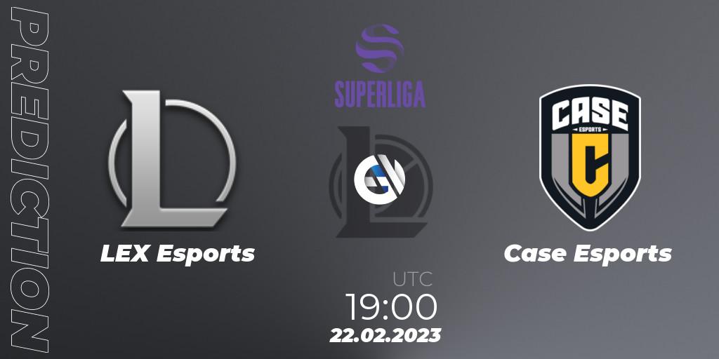 LEX Esports contre Case Esports : prédiction de match. 22.02.2023 at 19:00. LoL, LVP Superliga 2nd Division Spring 2023 - Group Stage