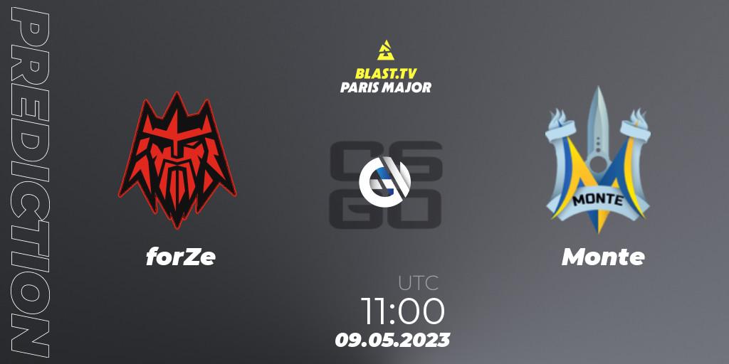forZe contre Monte : prédiction de match. 09.05.2023 at 10:40. Counter-Strike (CS2), BLAST Paris Major 2023 Challengers Stage
