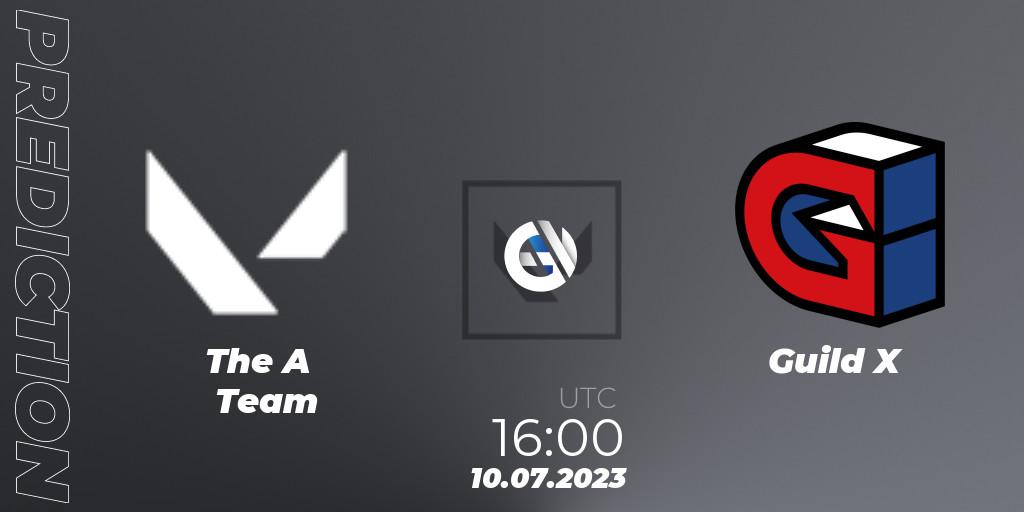 The A Team contre Guild X : prédiction de match. 10.07.2023 at 16:10. VALORANT, VCT 2023: Game Changers EMEA Series 2 - Group Stage