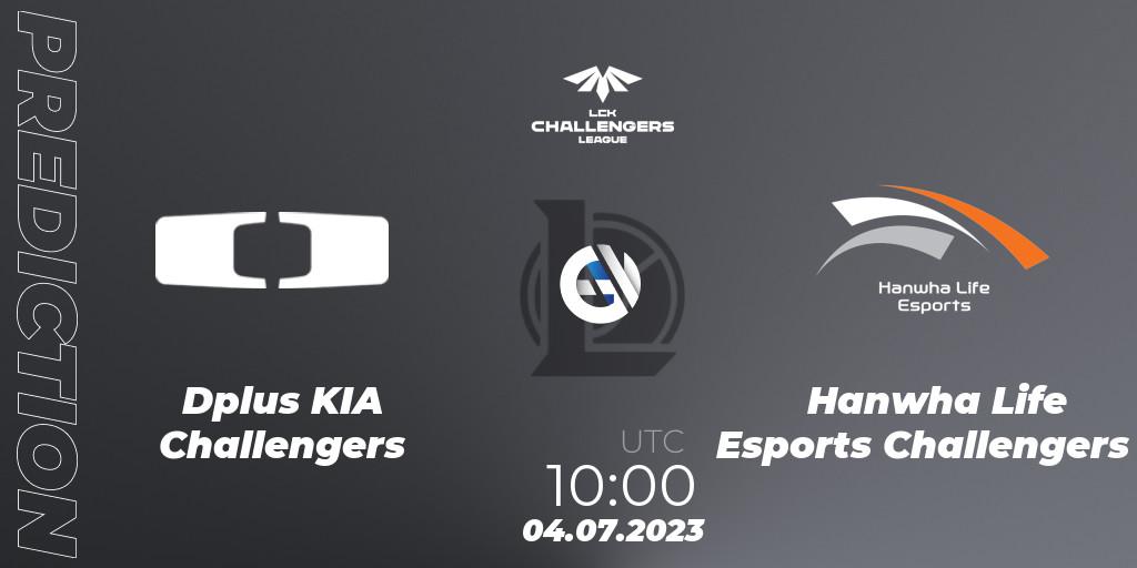 Dplus KIA Challengers contre Hanwha Life Esports Challengers : prédiction de match. 04.07.23. LoL, LCK Challengers League 2023 Summer - Group Stage