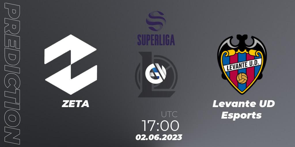 ZETA contre Levante UD Esports : prédiction de match. 02.06.2023 at 16:55. LoL, LVP Superliga 2nd Division 2023 Summer