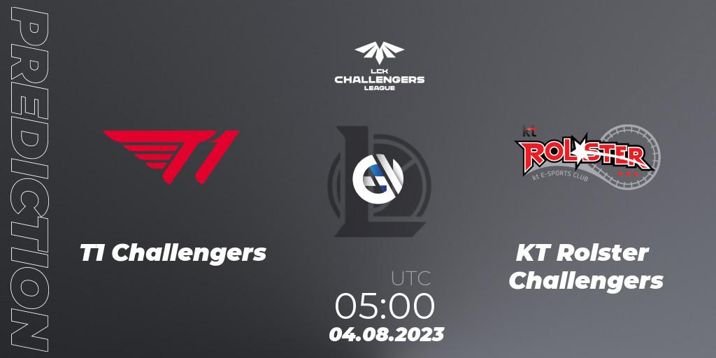 T1 Challengers contre KT Rolster Challengers : prédiction de match. 04.08.23. LoL, LCK Challengers League 2023 Summer - Group Stage
