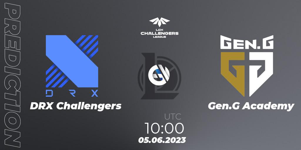 DRX Challengers contre Gen.G Academy : prédiction de match. 05.06.23. LoL, LCK Challengers League 2023 Summer - Group Stage