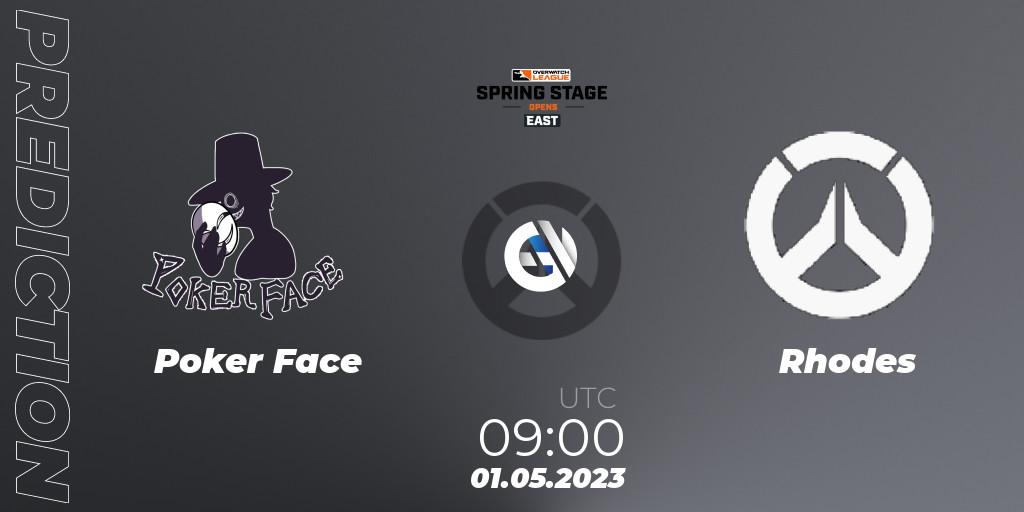 Poker Face contre Rhodes : prédiction de match. 01.05.2023 at 09:00. Overwatch, Overwatch League 2023 - Spring Stage Opens