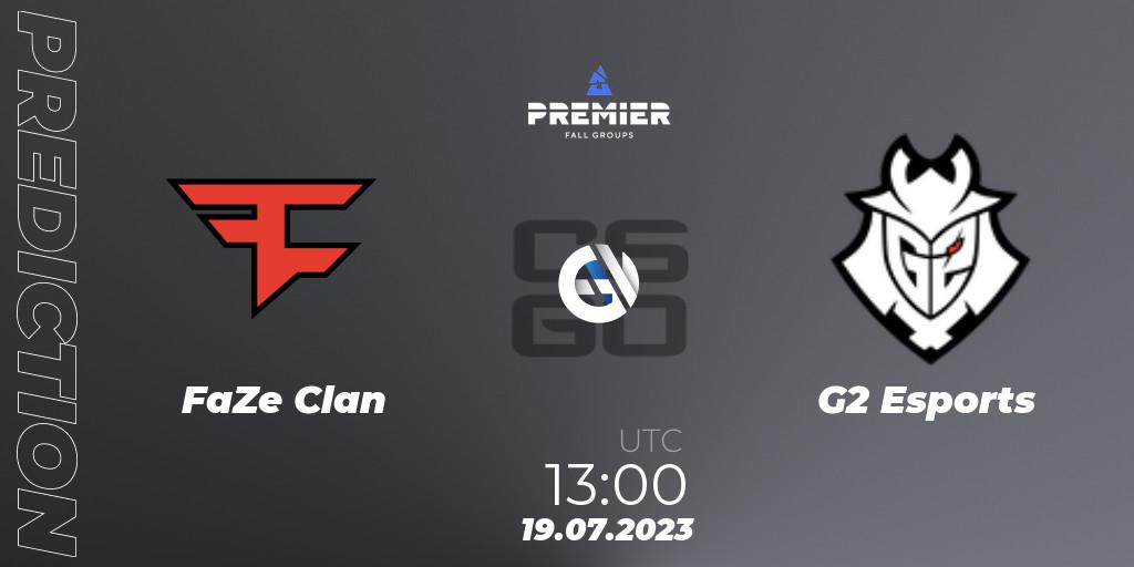 FaZe Clan contre G2 Esports : prédiction de match. 19.07.2023 at 13:00. Counter-Strike (CS2), BLAST Premier Fall Groups 2023