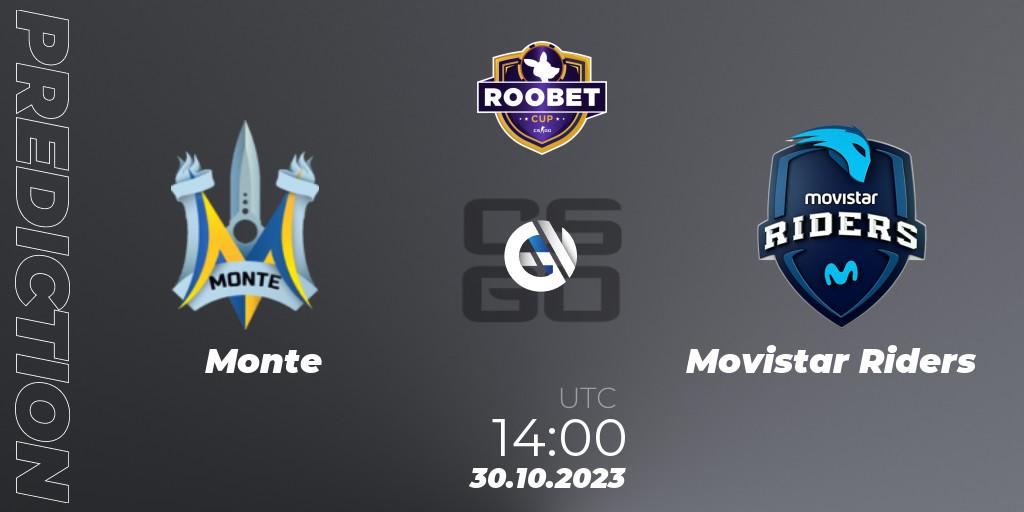 Monte contre Movistar Riders : prédiction de match. 30.10.23. CS2 (CS:GO), Roobet Cup 2023