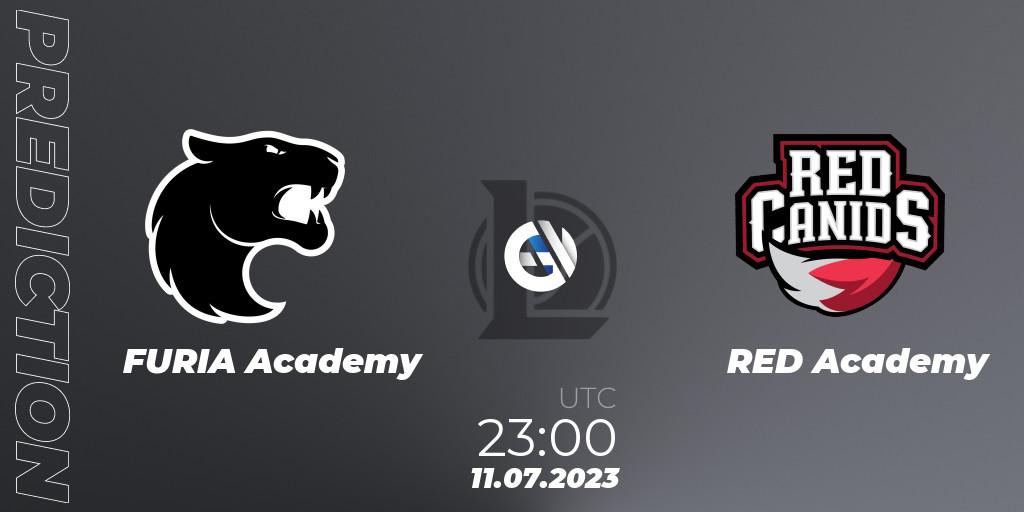 FURIA Academy contre RED Academy : prédiction de match. 11.07.2023 at 23:00. LoL, CBLOL Academy Split 2 2023 - Group Stage