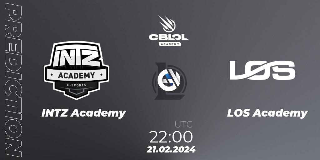 INTZ Academy contre LOS Academy : prédiction de match. 21.02.24. LoL, CBLOL Academy Split 1 2024