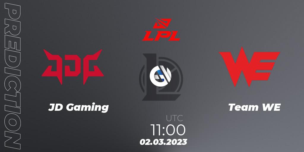 JD Gaming contre Team WE : prédiction de match. 02.03.2023 at 12:00. LoL, LPL Spring 2023 - Group Stage
