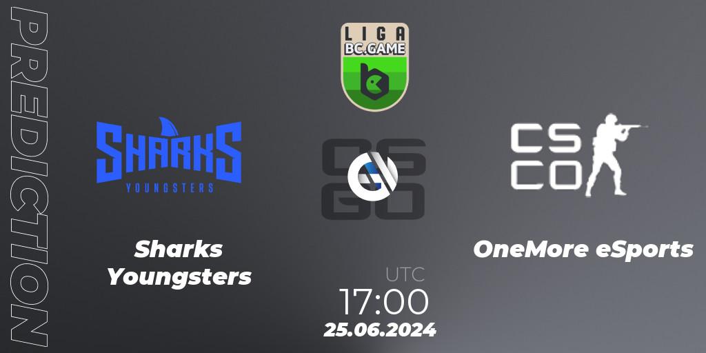 Sharks Youngsters contre OneMore eSports : prédiction de match. 25.06.2024 at 17:00. Counter-Strike (CS2), Dust2 Brasil Liga Season 3: Division 2