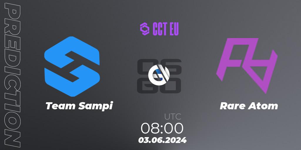 Team Sampi contre Rare Atom : prédiction de match. 03.06.2024 at 08:00. Counter-Strike (CS2), CCT Season 2 Europe Series 5