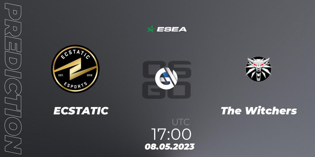 ECSTATIC contre The Witchers : prédiction de match. 08.05.2023 at 17:00. Counter-Strike (CS2), ESEA Season 45: Advanced Division - Europe
