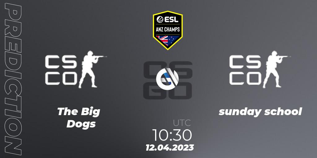 The Big Dogs contre sunday school : prédiction de match. 12.04.23. CS2 (CS:GO), ESL ANZ Champs Season 16