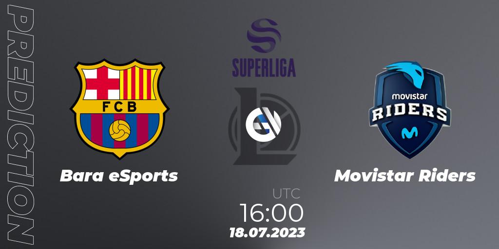 Barça eSports contre Movistar Riders : prédiction de match. 20.06.2023 at 20:15. LoL, Superliga Summer 2023 - Group Stage