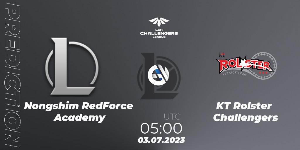 Nongshim RedForce Academy contre KT Rolster Challengers : prédiction de match. 03.07.23. LoL, LCK Challengers League 2023 Summer - Group Stage