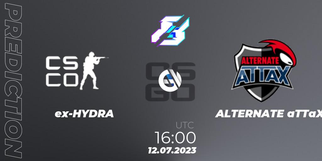 ex-HYDRA contre ALTERNATE aTTaX : prédiction de match. 12.07.2023 at 16:00. Counter-Strike (CS2), Gamers8 2023 Europe Open Qualifier 2