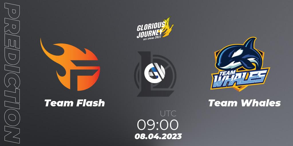 Team Flash contre Team Whales : prédiction de match. 08.04.2023 at 10:00. LoL, VCS Spring 2023 - Group Stage
