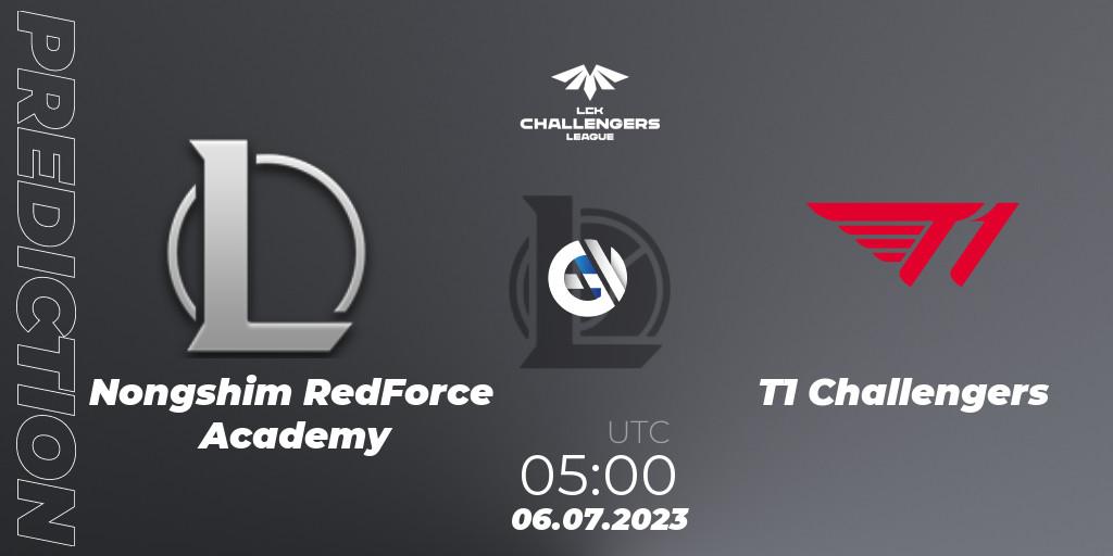Nongshim RedForce Academy contre T1 Challengers : prédiction de match. 06.07.23. LoL, LCK Challengers League 2023 Summer - Group Stage