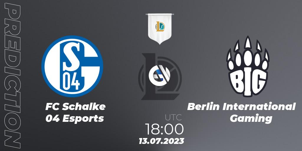FC Schalke 04 Esports contre Berlin International Gaming : prédiction de match. 13.07.23. LoL, Prime League Summer 2023 - Group Stage