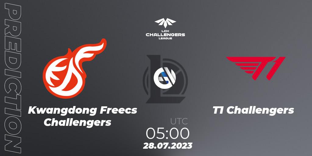 Kwangdong Freecs Challengers contre T1 Challengers : prédiction de match. 28.07.23. LoL, LCK Challengers League 2023 Summer - Group Stage