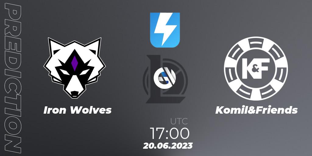 Iron Wolves contre Komil&Friends : prédiction de match. 05.07.2023 at 19:00. LoL, Ultraliga Season 10 2023 Regular Season
