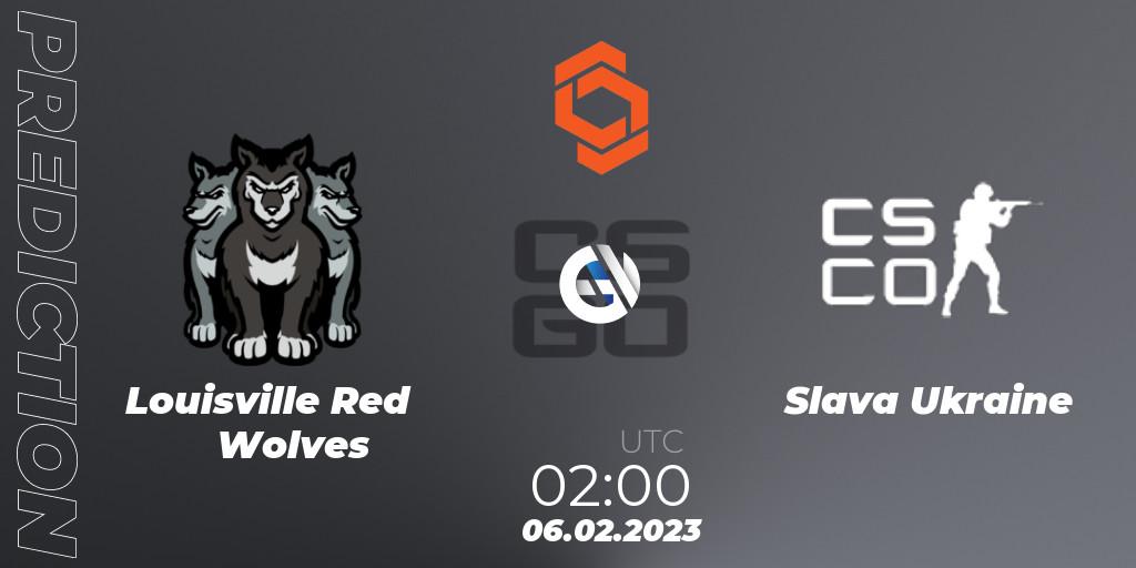 Louisville Red Wolves contre Slava Ukraine : prédiction de match. 06.02.23. CS2 (CS:GO), CCT North America Series #3